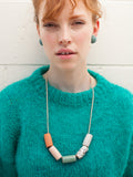 Ceramic Bead Necklace - Blush/Seafoam
