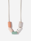 Ceramic Bead Necklace - Blush/Seafoam